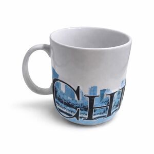 Chicago Americaware Coffee Mug 2007 Large Raised Spellout Letters Skyline